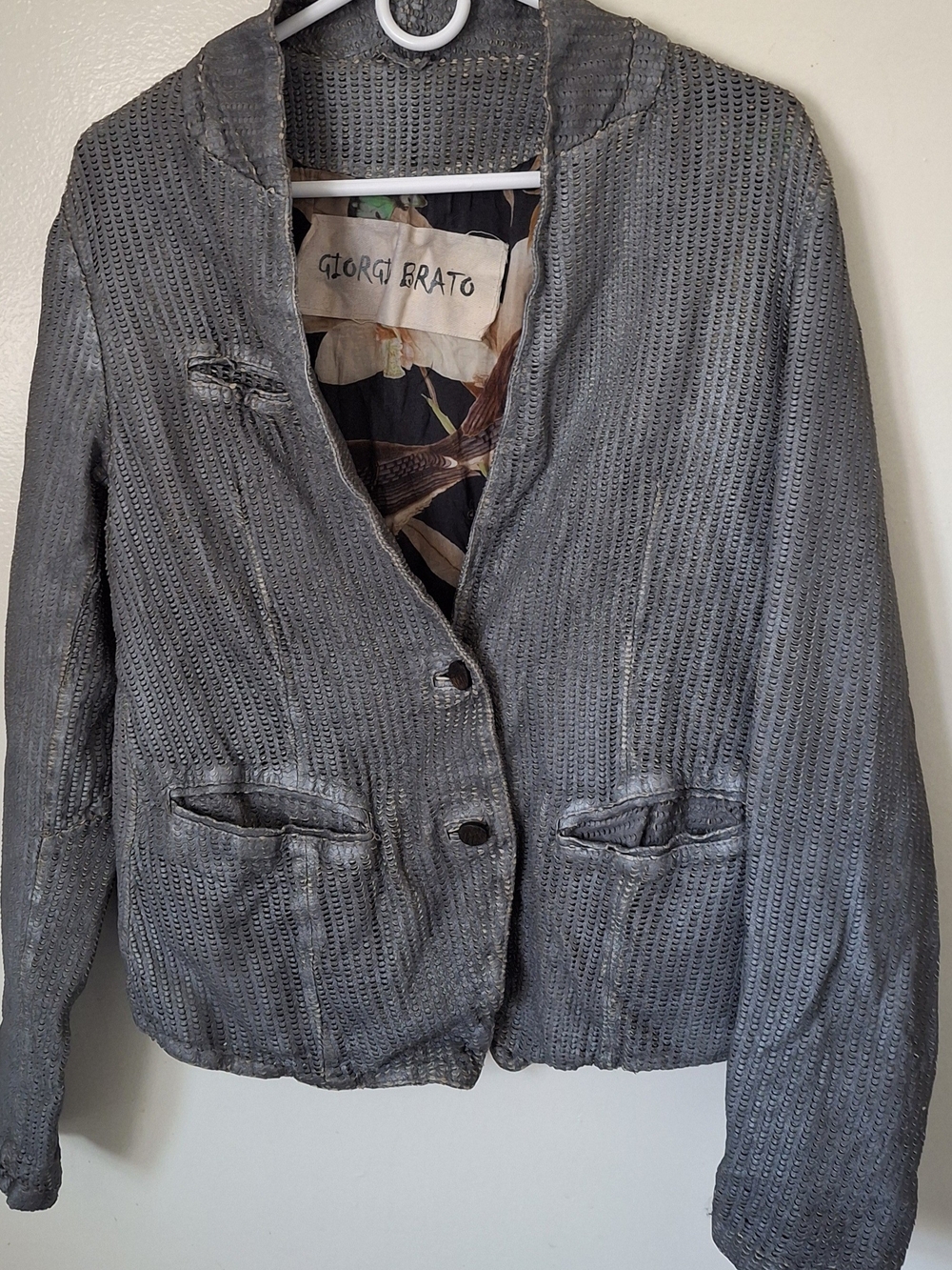 Giorgio Brato Women's Textured Gray Jacket